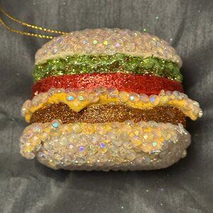 Bejewelled Cheeseburger ornament